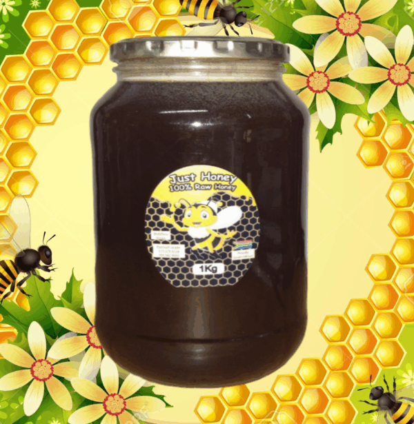 1Kg Glass Jar Raw Honey