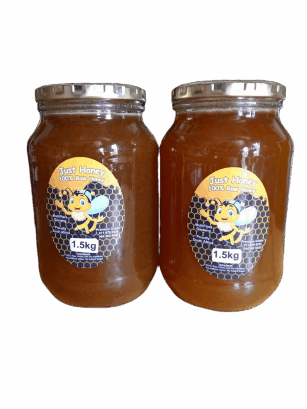 1.5 Kg Glass Jar Raw Honey