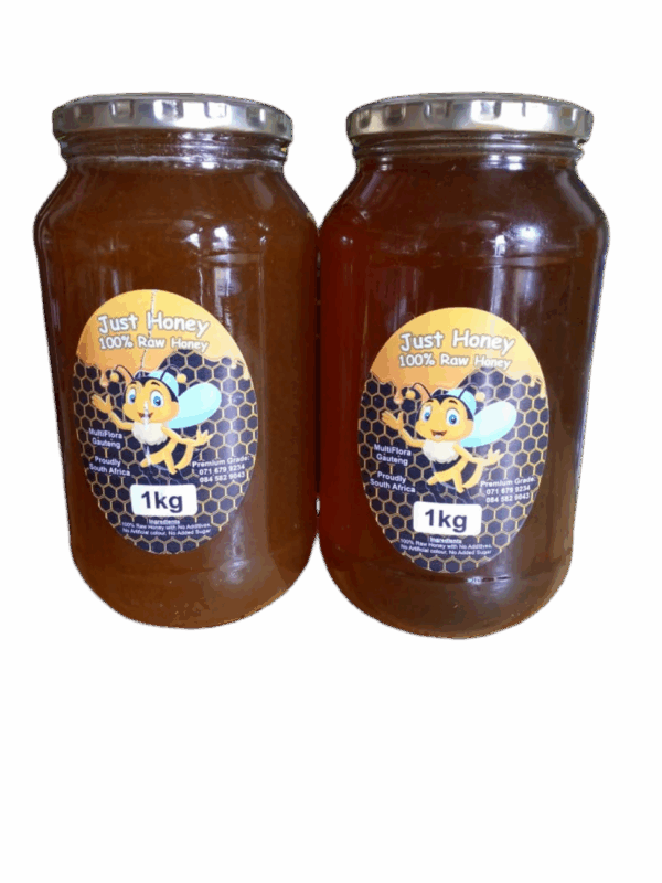 1Kg Glass Jar Raw Honey