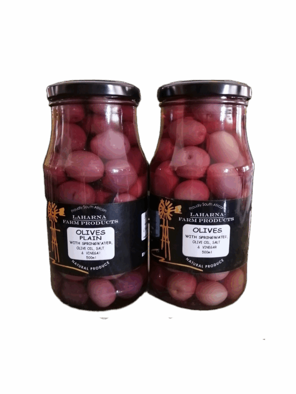 Plain Olives - 500ml Glass Jar.