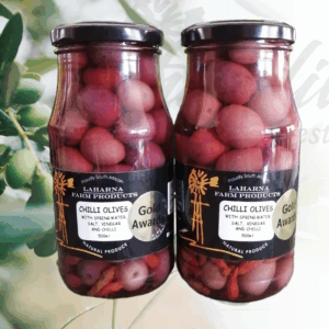 Chilli Olives. - 500ml Glass Jar.